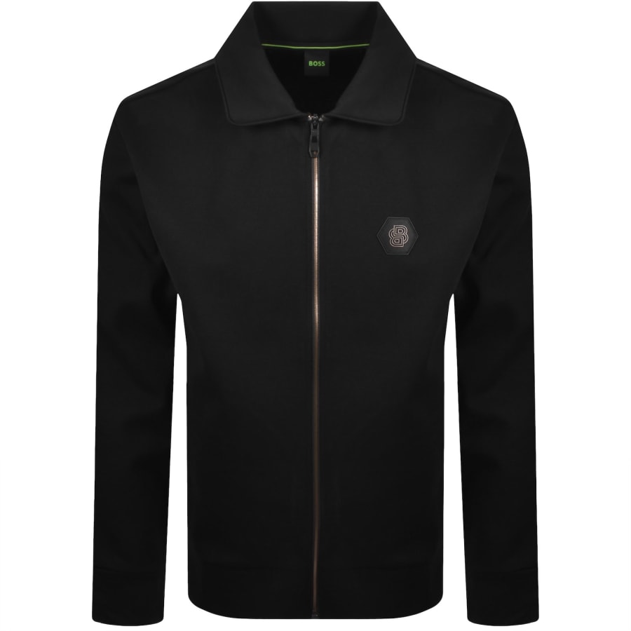 BOSS Full Zip Sweatshirt Black | Mainline Menswear gb
